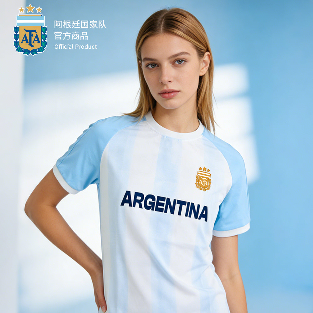 Argentina AFA Messi #10 Home Stripe Tee